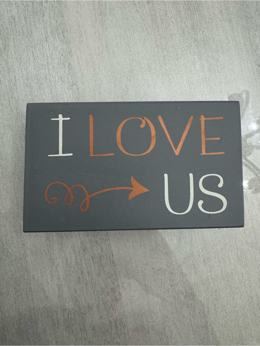NWOT I Love Us Tabletop Shelf Decor for Couples Newlyweds Wedding Anniversary